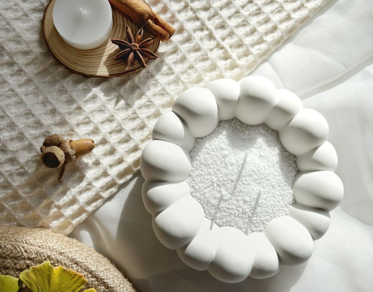 Castiçal Nuvem Pearls